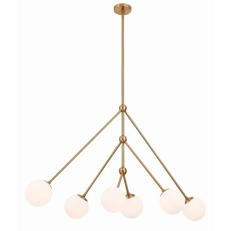Image 3 Omni 6 Light Aged Brass Chandelier more views