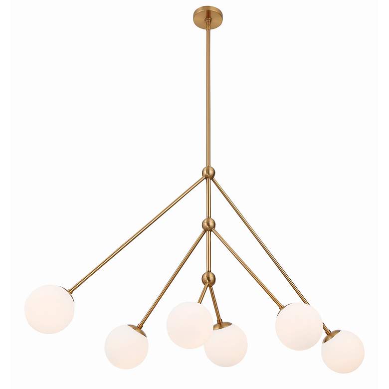 Image 4 Omni 6 Light Aged Brass Chandelier more views