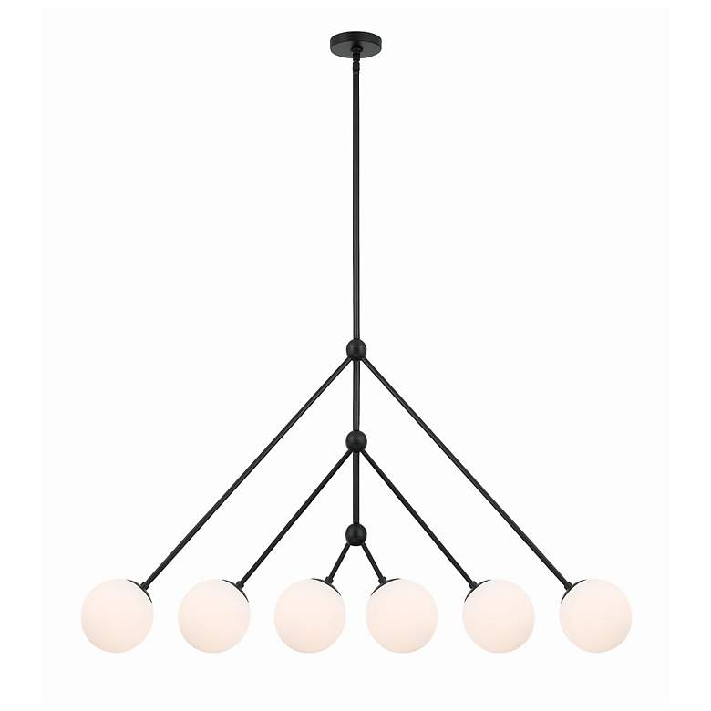 Image 1 Omni 6 Light Matte Black Chandelier