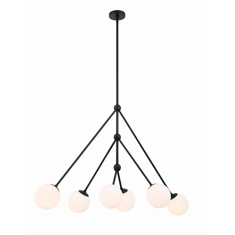 Image 3 Omni 6 Light Matte Black Chandelier more views