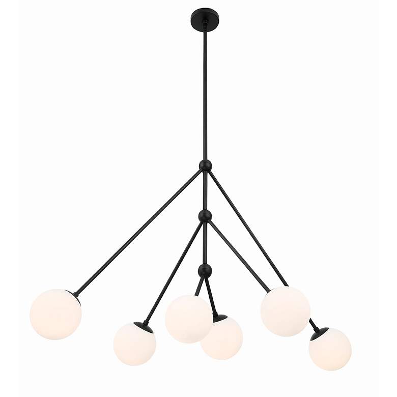 Image 4 Omni 6 Light Matte Black Chandelier more views