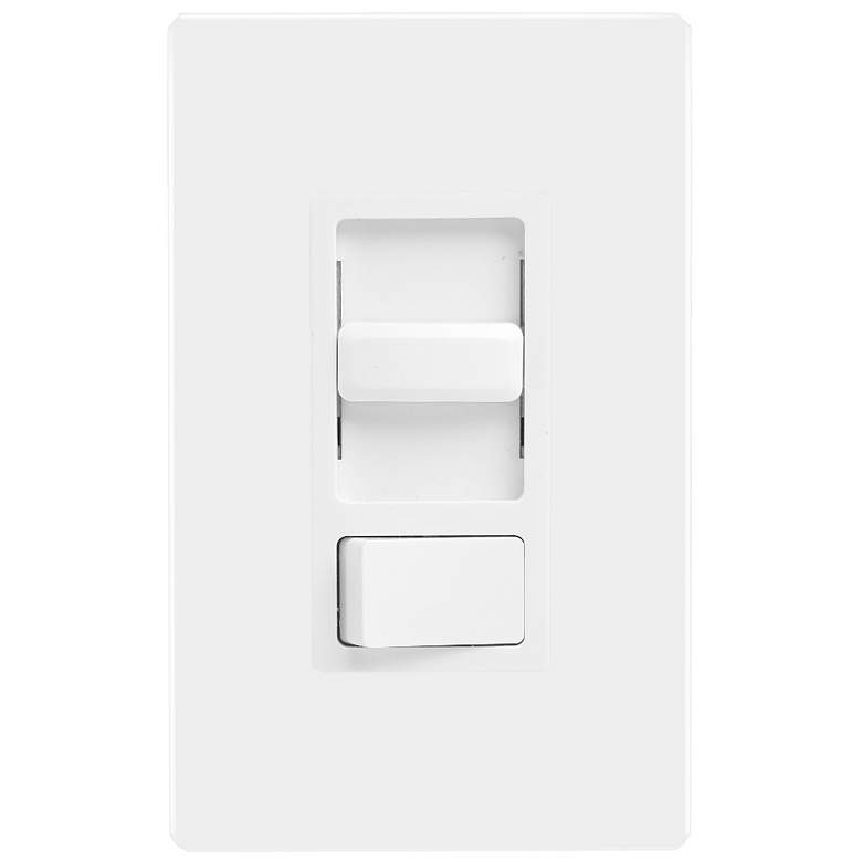 Image 1 On-Off Wall Switch with Built-In Dimmer Single Pole in White