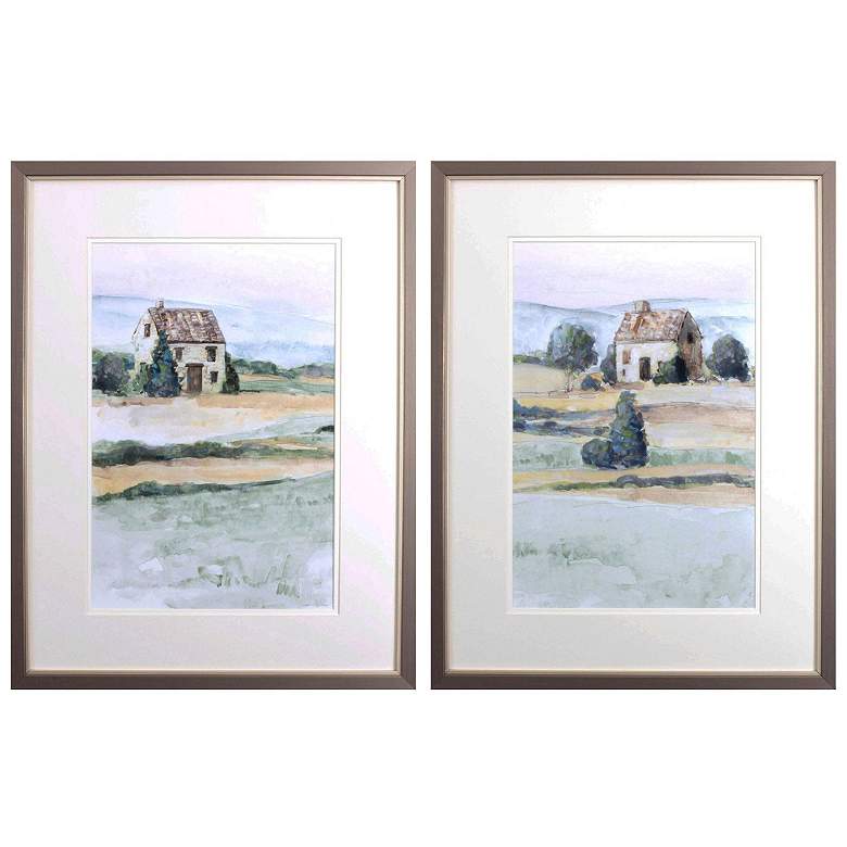 Image 1 On the Countryside 19"W x 25"H Framed Art Set of 2