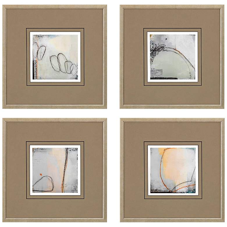 Image 3 On the Road I 15 inch Square 4-Piece Giclee Framed Wall Art Set