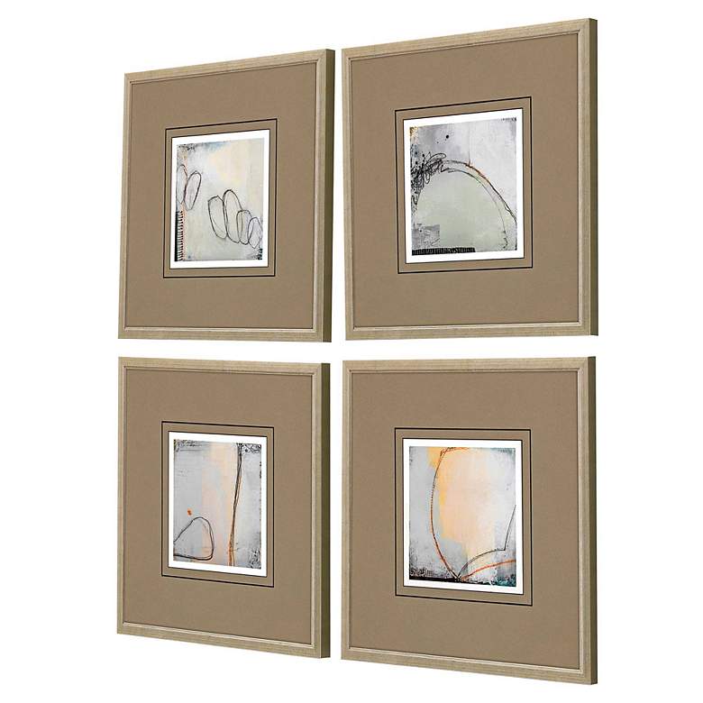 Image 5 On the Road I 15 inch Square 4-Piece Giclee Framed Wall Art Set more views