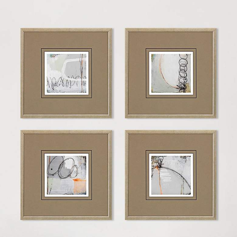 Image 2 On the Road II 15" Square 4-Piece Giclee Framed Wall Art Set