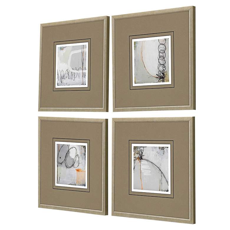 Image 5 On the Road II 15" Square 4-Piece Giclee Framed Wall Art Set more views