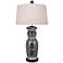 Onana 39" High Dark Blue and White Porcelain Vase Table Lamp