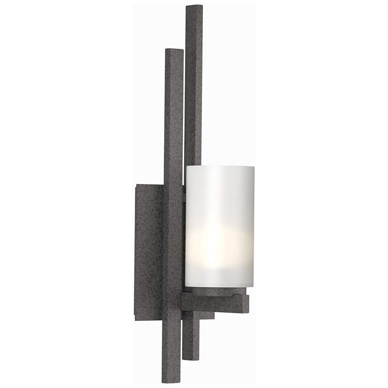 Image 1 Ondrian 1 Light Sconce - Iron - Opal Glass - Left Orientation