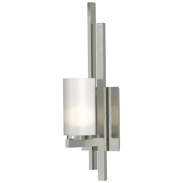 Image 1 Ondrian 16.7" High Right Orientation Sterling Sconce With Opal Glass S
