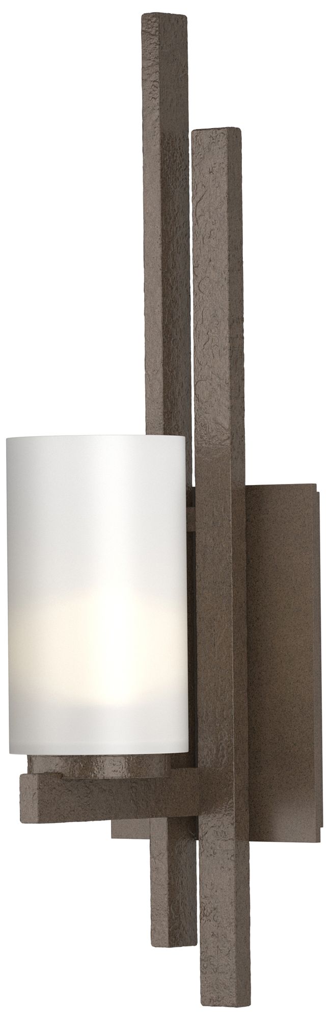 Ondrian 16.7" Right Orientation Bronze Sconce w/Opal Glassa Made to Or