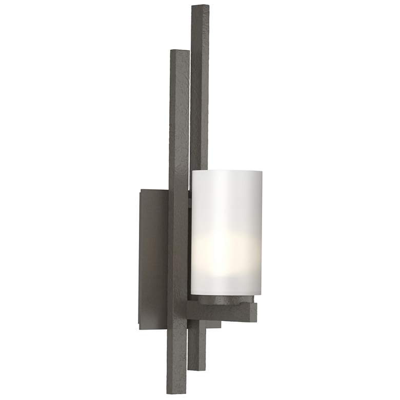 Image 1 Ondrian 16.7"H Left Oil Rubbed Bronze Sconce w/ Opal Glass Shade