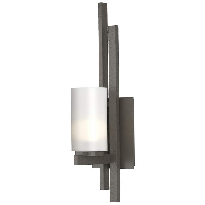 Image 1 Ondrian 16.7 inchH Right Oil Rubbed Bronze Sconce w/ Opal Glass Shade