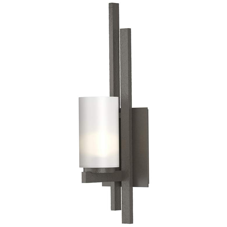 Image 1 Ondrian 16.7"H Right Oil Rubbed Bronze Sconce w/ Opal Glass Shade