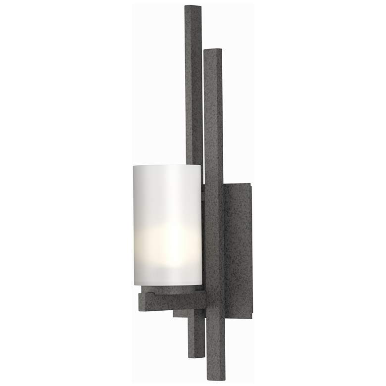 Image 1 Ondrian 16.7"H Right Orientation Natural Iron Sconce With Opal Glass S