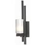 Ondrian 16.7"H Right Orientation Natural Iron Sconce With Opal Glass S