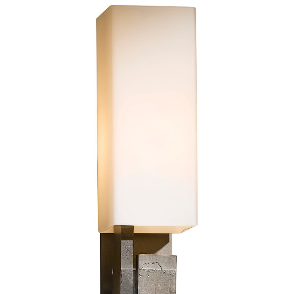 Image 2 Ondrian 2 Light Sconce - Dark Smoke Finish - Opal Glass - Made to Order more views