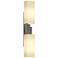 Ondrian 20.1" High 2 Light Natural Iron Sconce With Opal Glass Shade