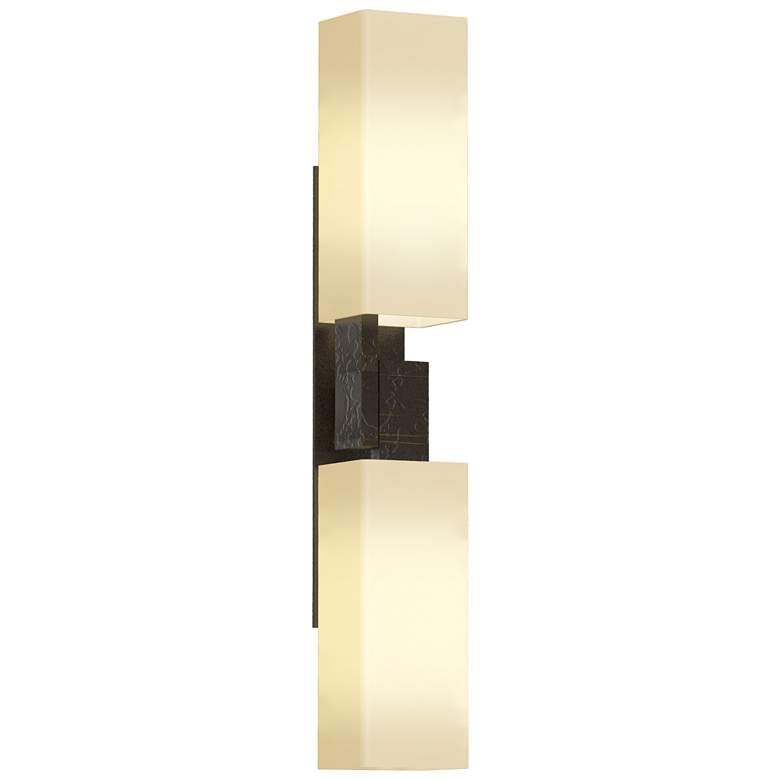 Image 1 Ondrian 20.1 inch High 2 Light Oil Rubbed Bronze Sconce With Opal Glass Sh