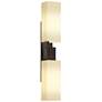 Ondrian 20.1" High 2 Light Oil Rubbed Bronze Sconce With Opal Glass Sh