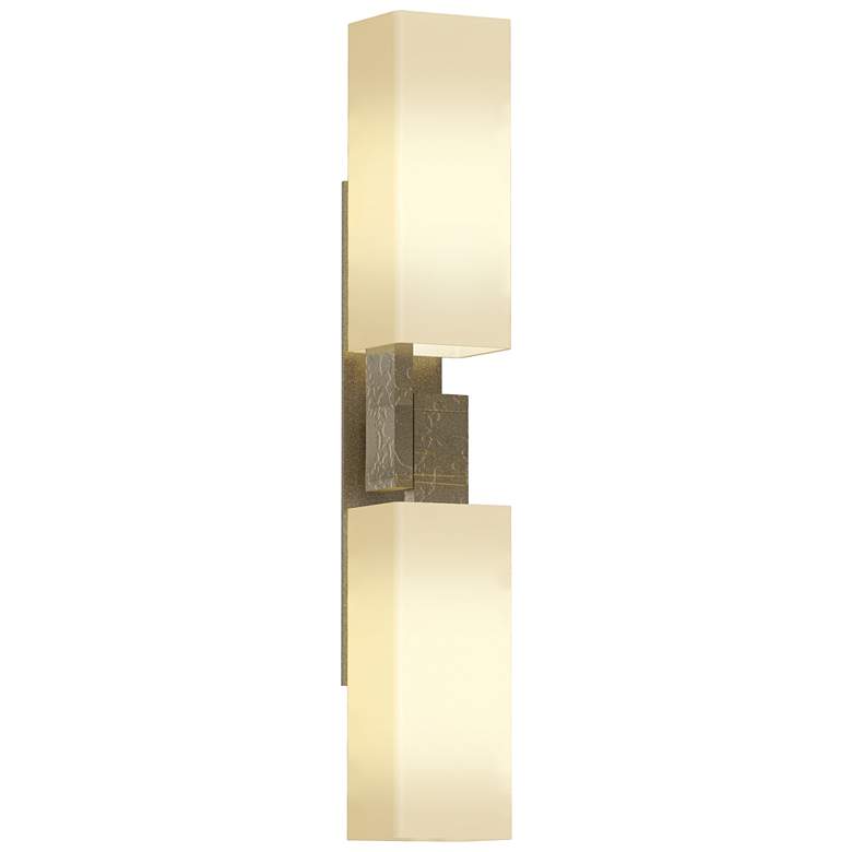 Image 1 Ondrian 20.1" High 2 Light Soft Gold Sconce With Opal Glass Shade
