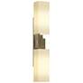 Ondrian 20.1" High 2 Light Soft Gold Sconce With Opal Glass Shade