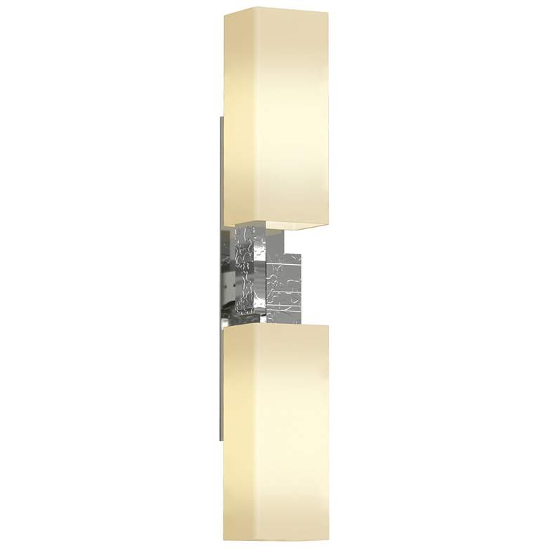 Image 1 Ondrian 20.1" High 2 Light Sterling Sconce With Opal Glass Shade