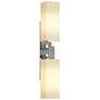 Ondrian 20.1" High 2 Light Sterling Sconce With Opal Glass Shade