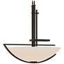 Ondrian 26" Wide Bronze Long Pendant With Opal Glass Shade