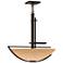 Ondrian 26" Wide Bronze Pendant With Sand Glass Shade