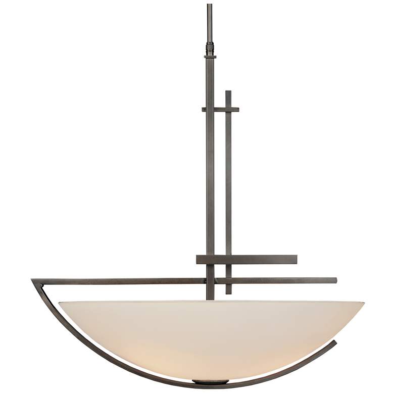Image 1 Ondrian 26" Wide Dark Smoke Pendant With Sand Glass Shade