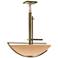 Ondrian 26" Wide Modern Brass Pendant With Sand Glass Shade
