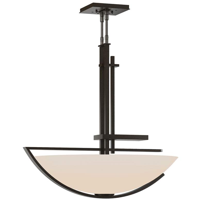 Image 1 Ondrian 26" Wide Oil Rubbed Bronze Pendant With Opal Glass Shade