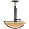 Ondrian 26" Wide Oil Rubbed Bronze Pendant With Sand Glass Shade