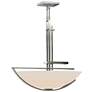 Ondrian 26" Wide Sterling Pendant With Opal Glass Shade