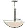 Ondrian 26" Wide Sterling Pendant With Opal Glass Shade