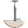Ondrian 26" Wide Vintage Platinum Pendant With Opal Glass Shade