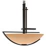 Ondrian 26"W Oil Rubbed Bronze Long Pendant With Sand Glass Shade