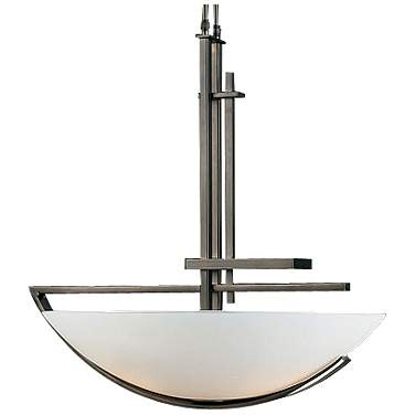 Ondrian 26" Wide Dark Smoke Pendant With Opal Glass Shade