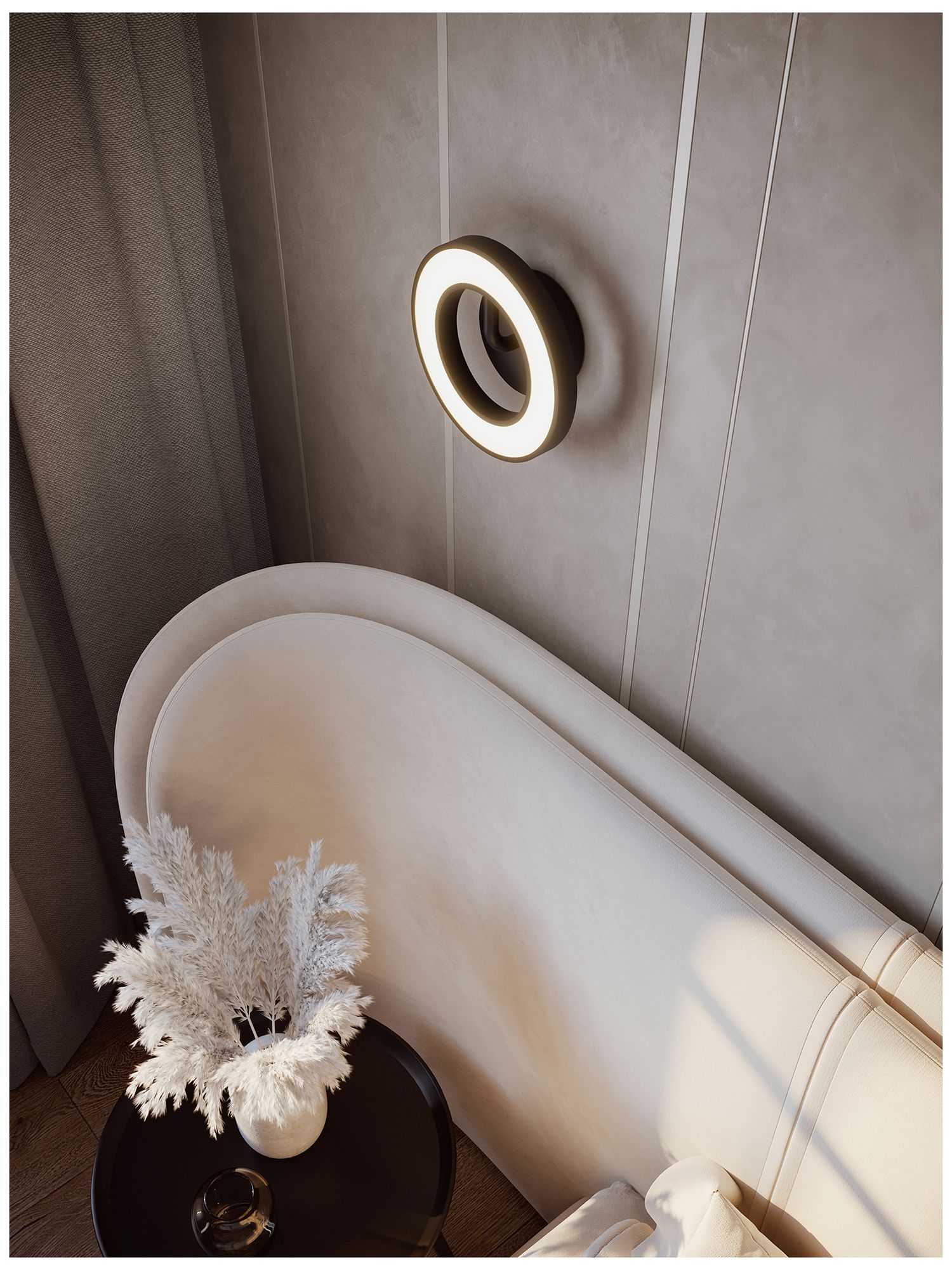 Image 3 One 10" High Black LED Wall Sconce more views