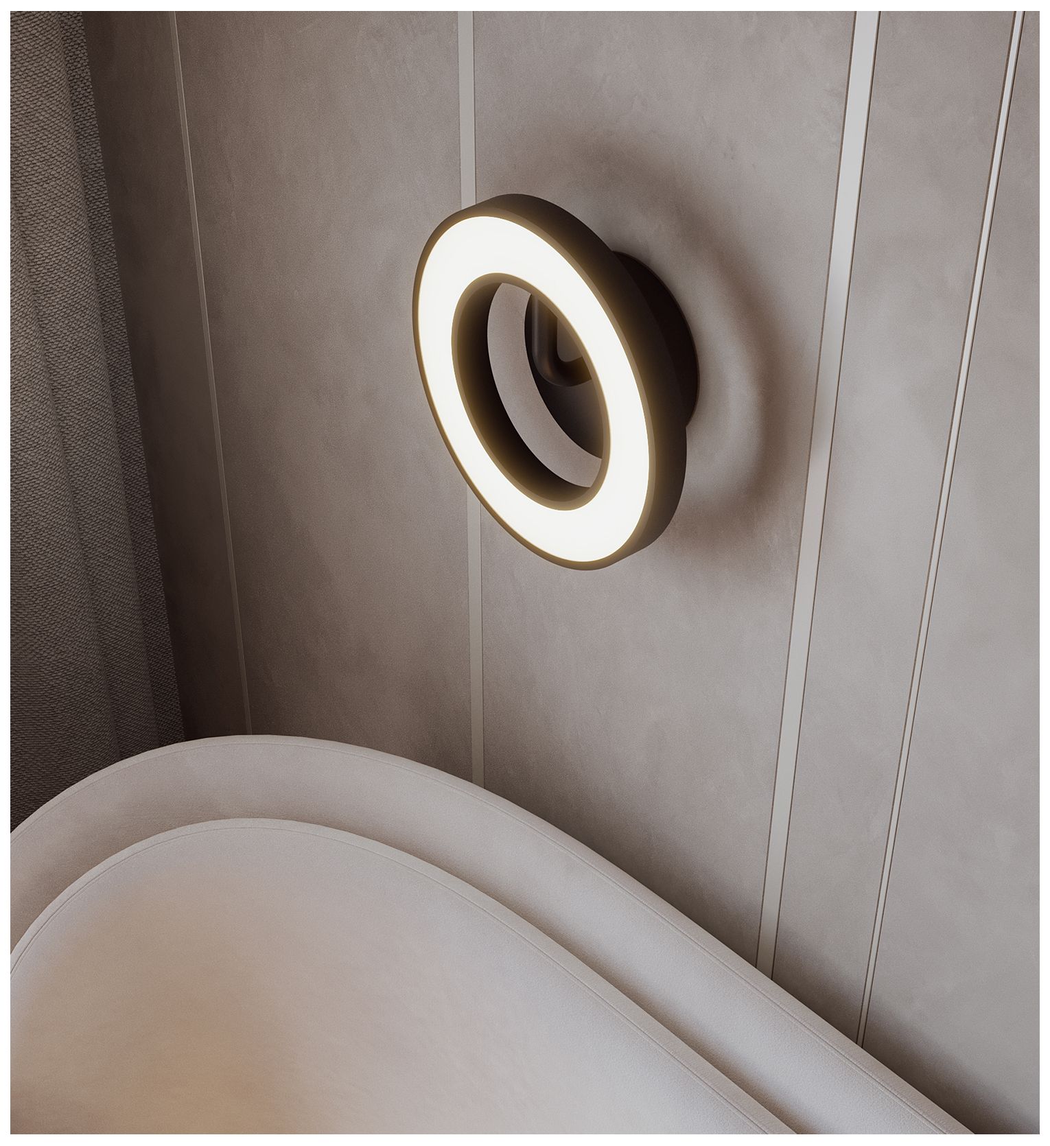 Image 4 One 10" High Black LED Wall Sconce more views