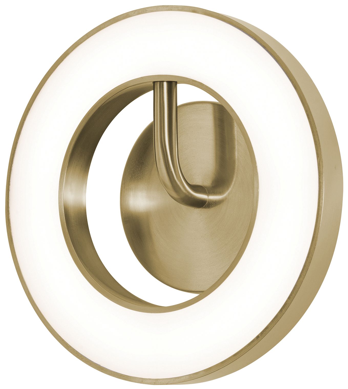 Image 2 One 10" High Light Antique Brass LED Wall Sconce