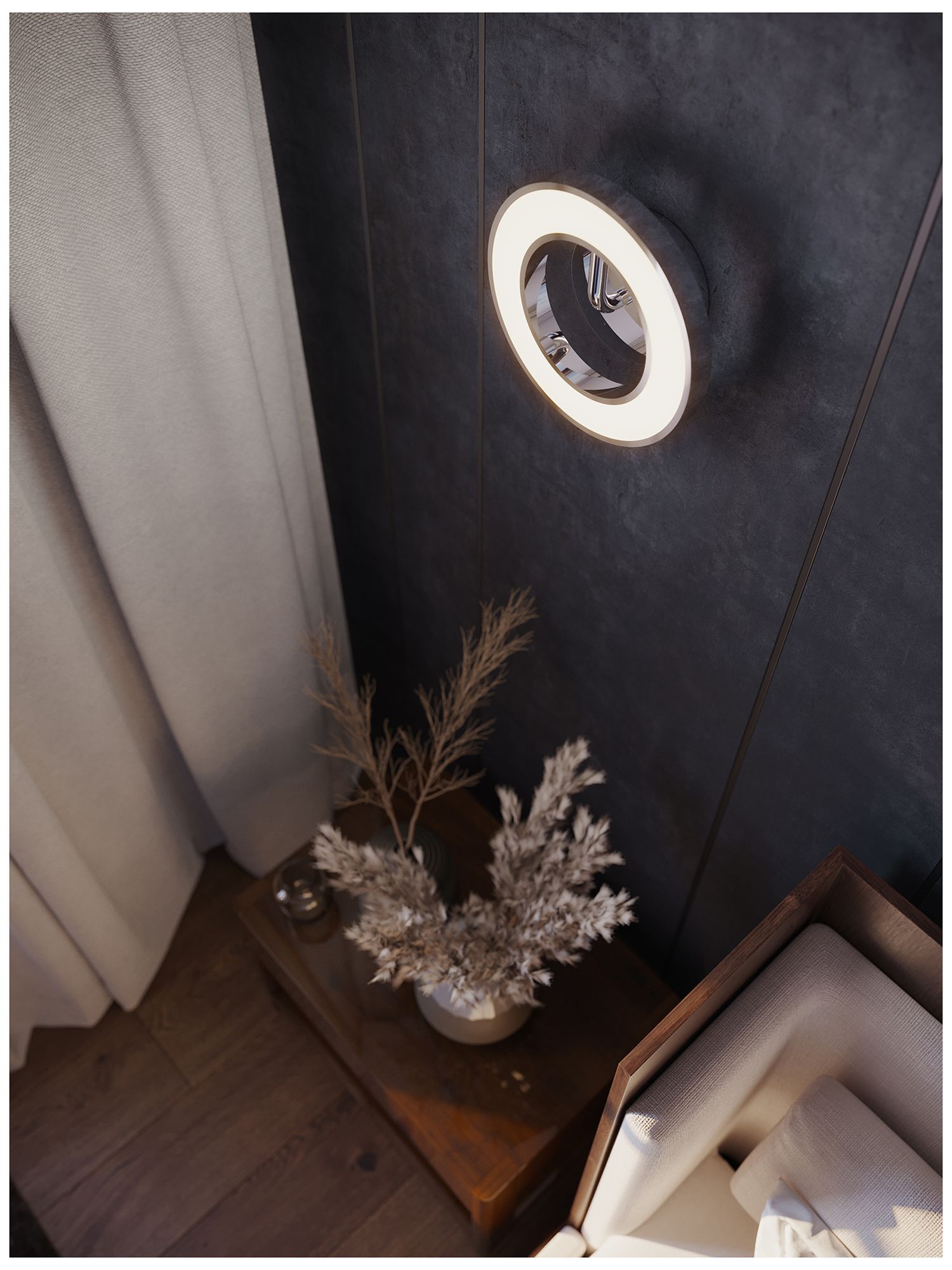 Image 3 One 10" High Polished Chrome LED Wall Sconce more views