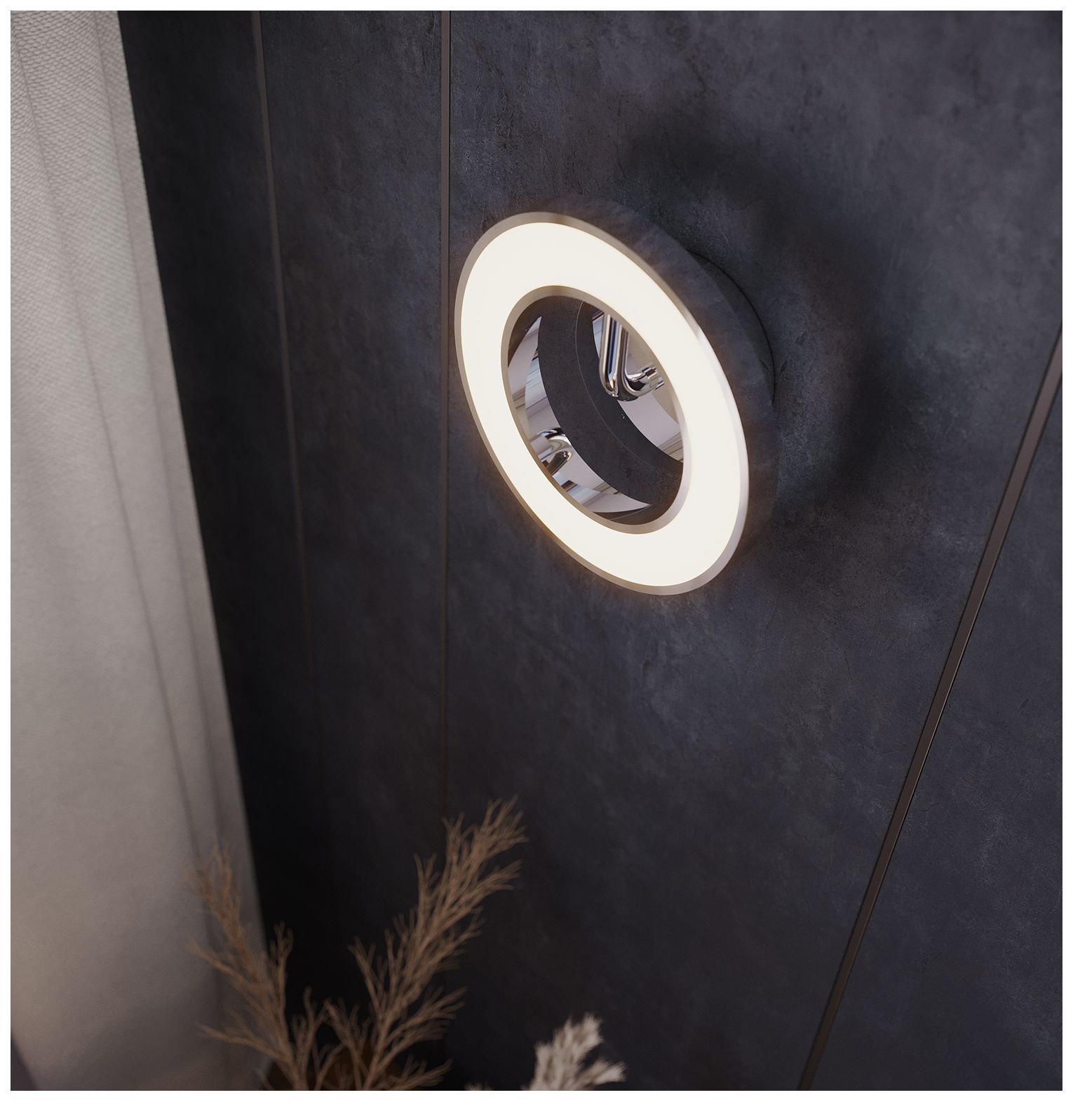 Image 4 One 10" High Polished Chrome LED Wall Sconce more views