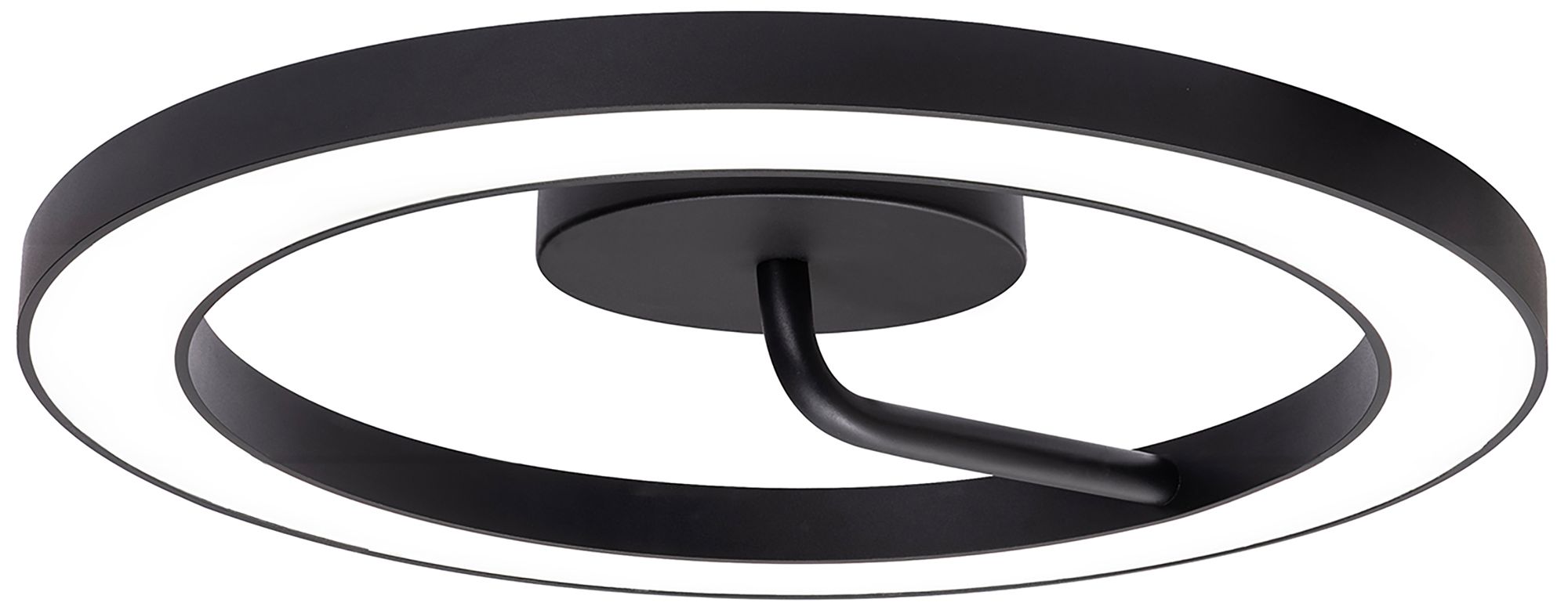 Image 2 One 18" Wide Black LED Flush Mount more views