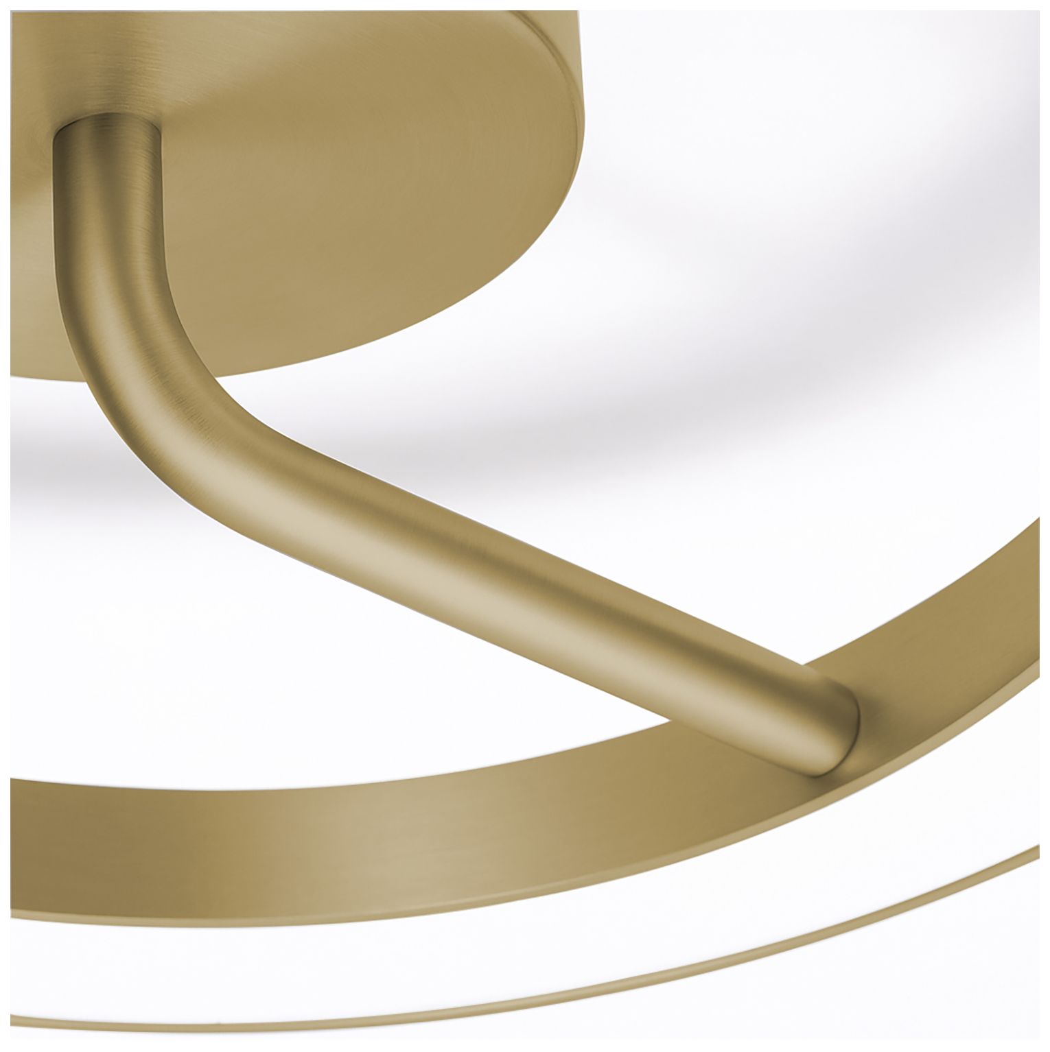 Image 5 One 18" Wide Light Antique Brass LED Flush Mount more views