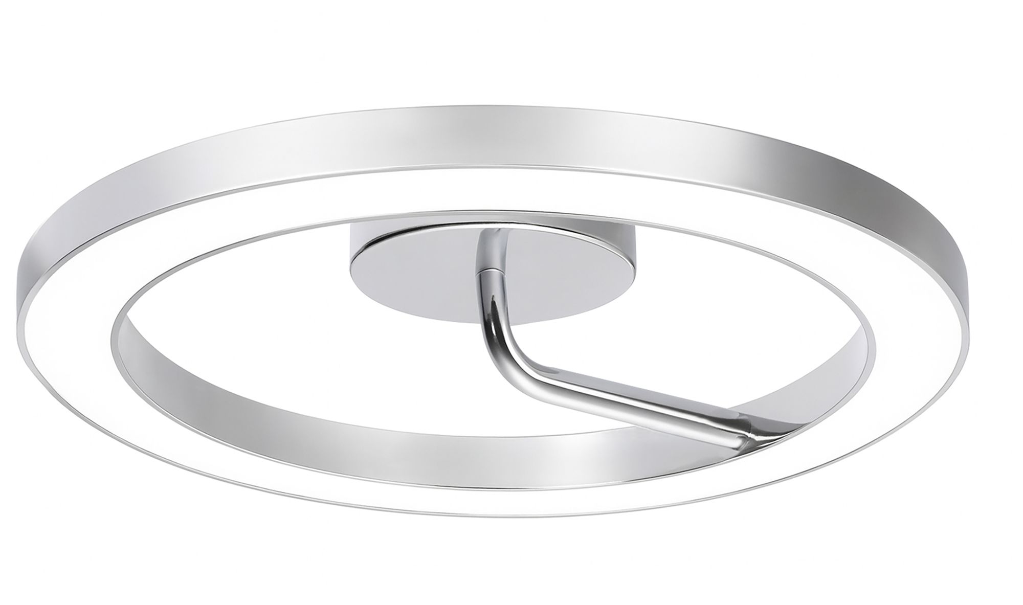 Image 2 One 18" Wide Polished Chrome LED Flush Mount more views