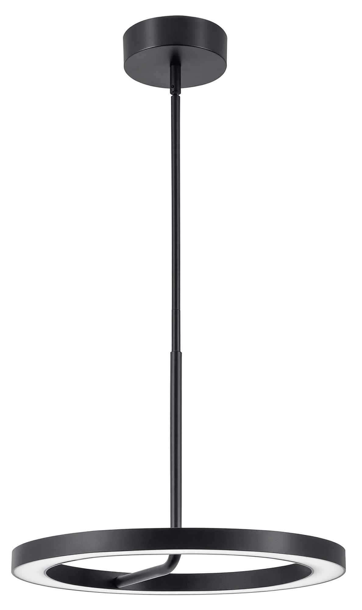 One 6" Wide Black LED Pendant