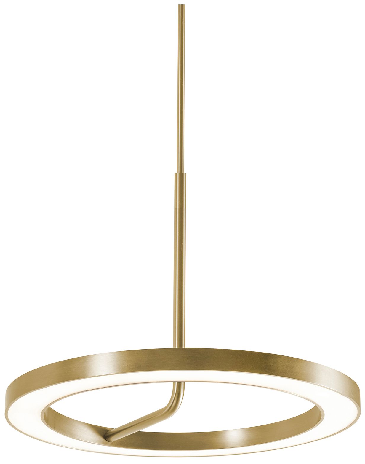 Image 3 One 6" Wide Light Antique Brass LED Pendant more views