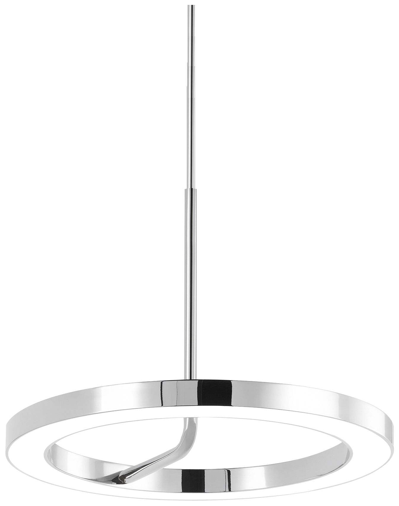 Image 2 One 6" Wide Polished Chrome LED Pendant more views